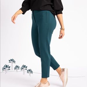 Betabrand Cigarette Dress Pant in Forest *this color no longer sold*
